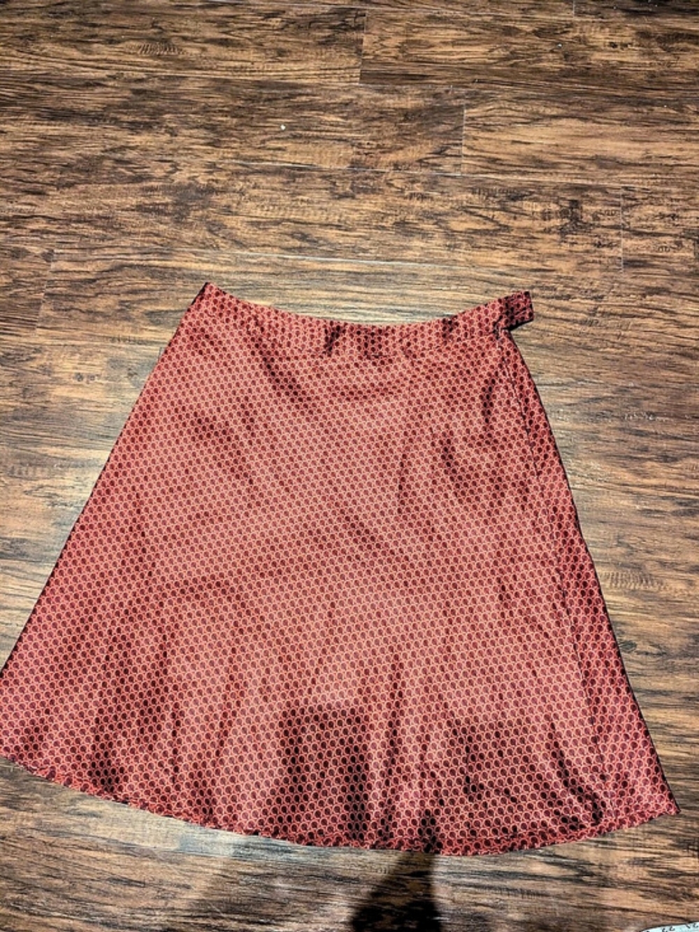 Banana Republic Geometric A-Line Skirt in Red & Black Size 12 Like New